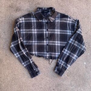 Cropped Plaid Flannel